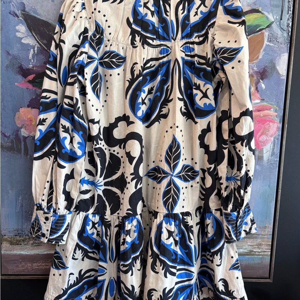 Maude Vivante Ollie Dress Blue White sz M - Picture 9 of 11